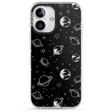 iPhone 16 Pro Max Cosmic Outer Space Design Clear on Black Black Impact Phone Case