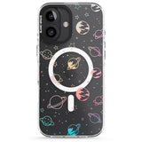 iPhone 16 Pro Max Cosmic Outer Space Design Pastels on Clear Black Impact Phone Case