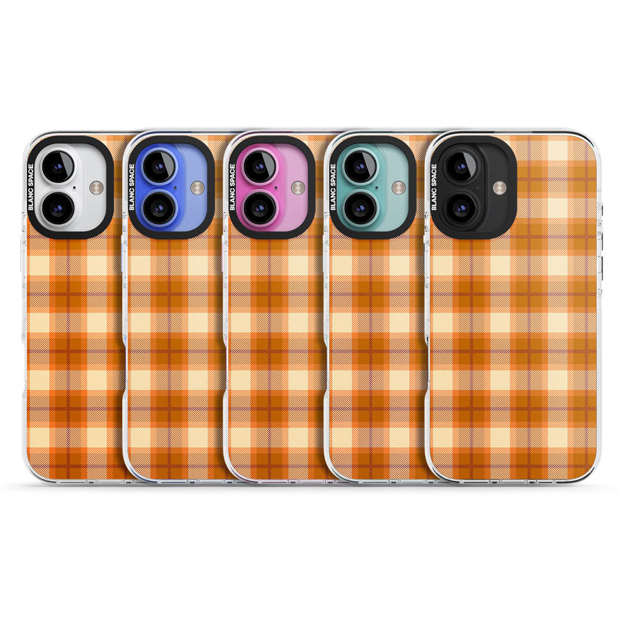 Pumpkin Plaid Impact Magsafe Phone Case for iPhone 16, iPhone 16 Plus