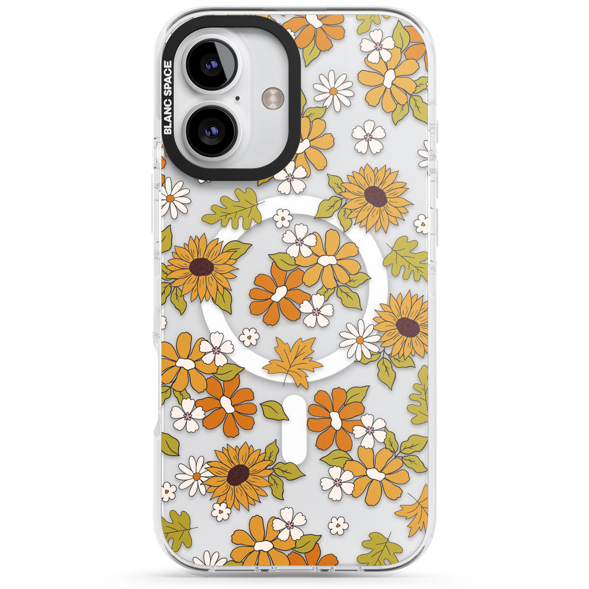 Boho Sunflowers Impact Magsafe Phone Case for iPhone 16, iPhone 16 Plus