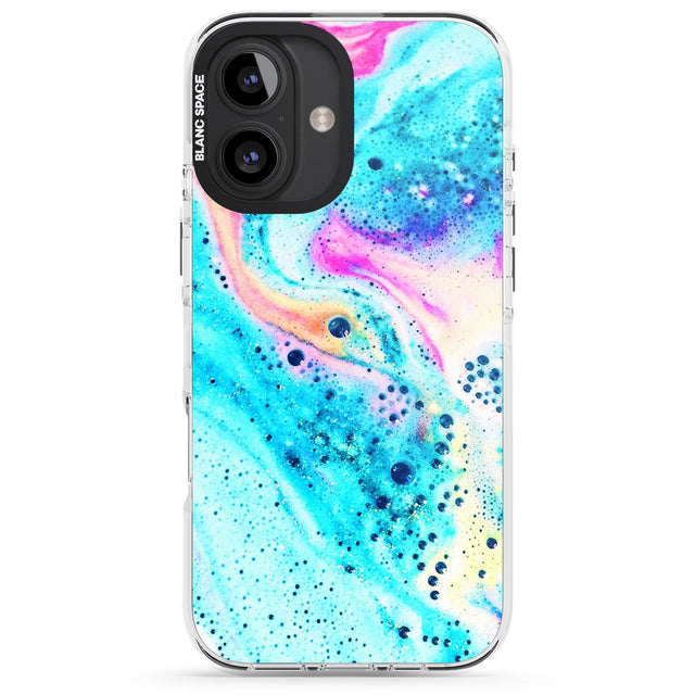 iPhone 16 Pro Max Ocean White Bath Bomb Black Impact Phone Case