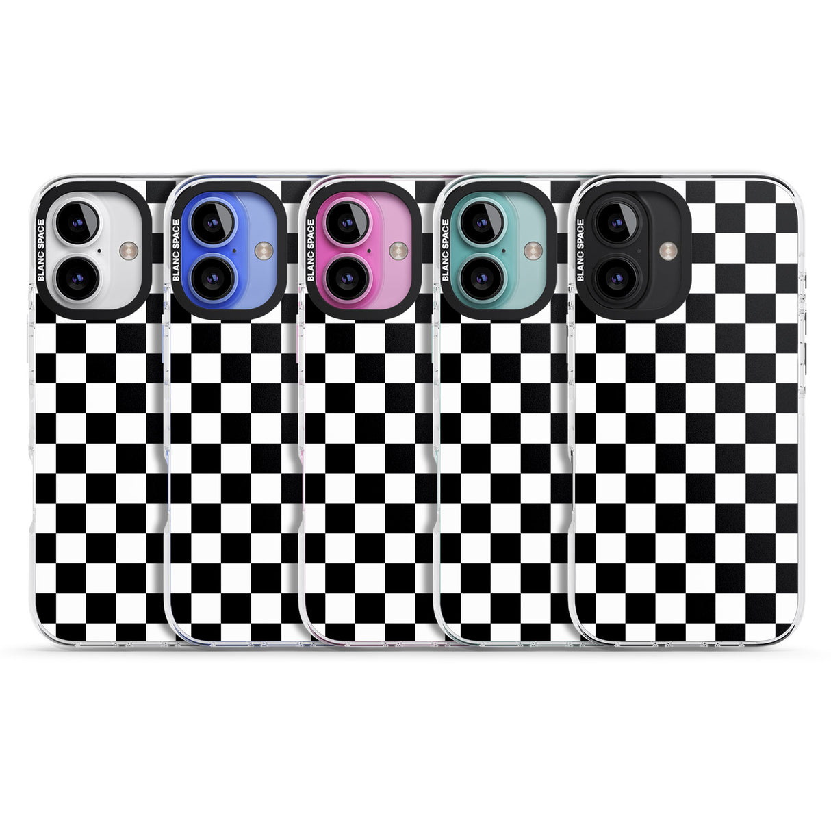 iPhone 16 Pro Max Black Checkered Black Impact Phone Case