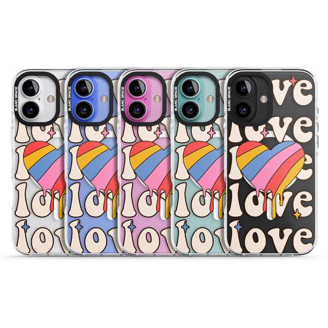 iPhone 16 Groovy Love Clear Impact Phone Case