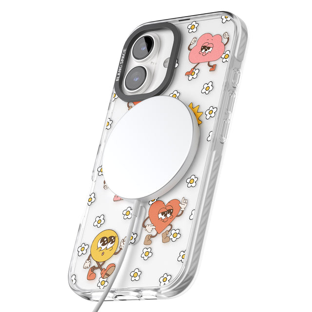 iPhone 16 Daisies & Friends Clear Impact Phone Case