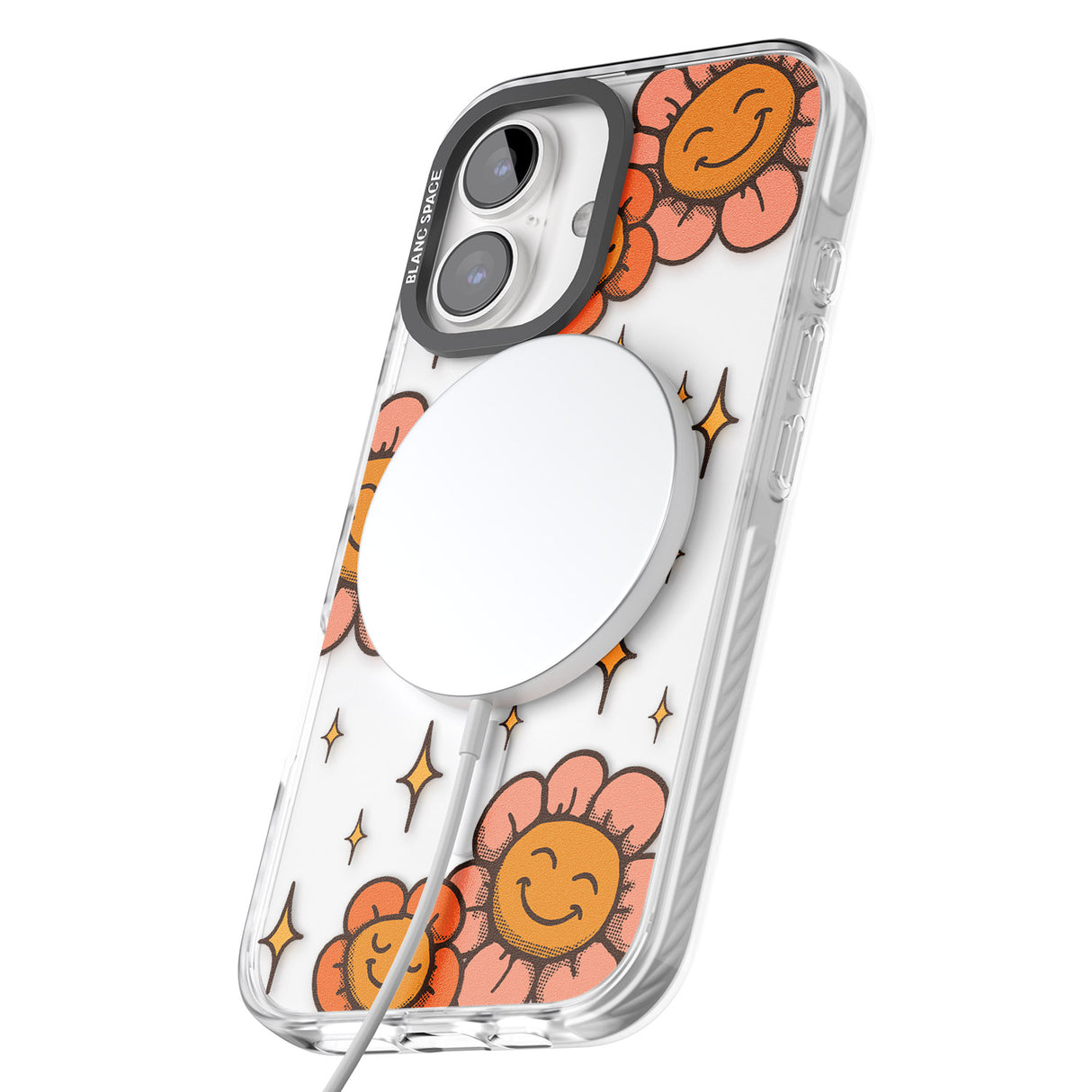 iPhone 16 Pro Max Mellow Flowers Black Impact Phone Case + Magsafe