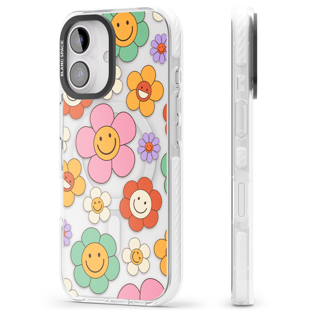 iPhone 16 Happy Blossoms Clear Impact Phone Case