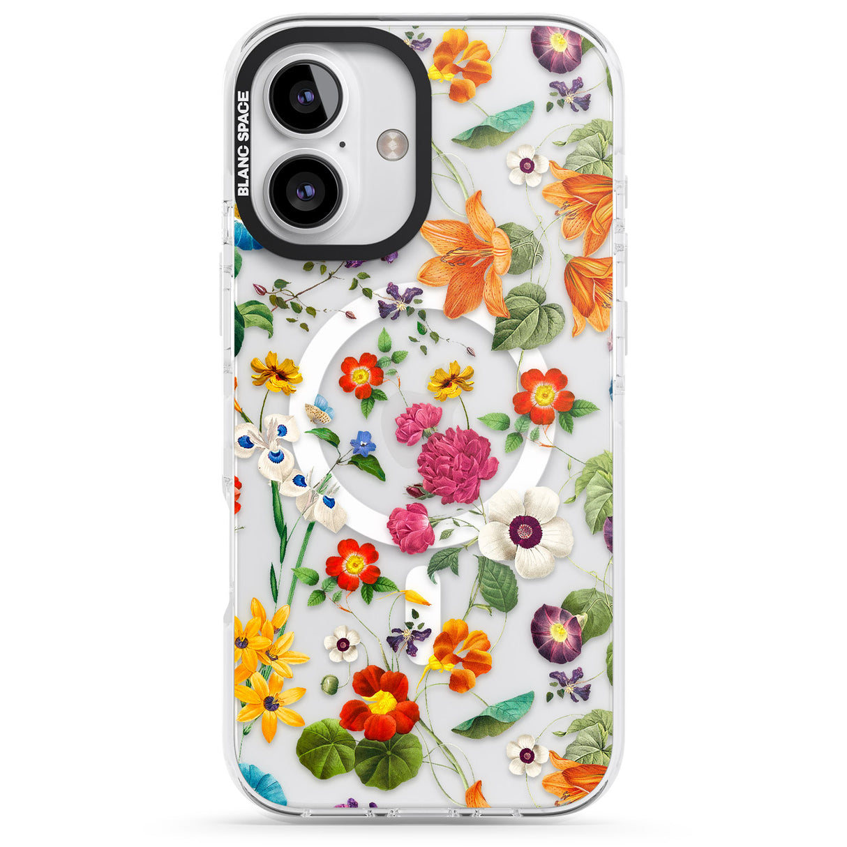 iPhone 16 Whimsical Wildflowers Clear Impact Phone Case