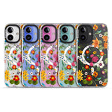 iPhone 16 Whimsical Wildflowers Clear Impact Phone Case