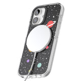 iPhone 16 Pro Max Cute Cartoon Planets Black Impact Phone Case