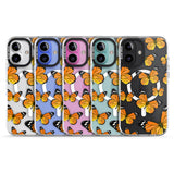 iPhone 16 Pro Max Sun-Yellow Butterflies Black Impact Phone Case