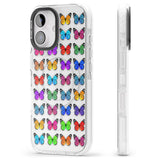 iPhone 16 Pro Max Colourful Butterfly Pattern Black Impact Phone Case