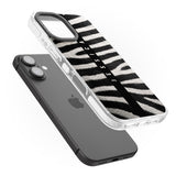 iPhone 16 Pro Max Personalised Zebra Print Black Impact Phone Case