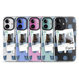 iPhone 16 Pro Max Personalised English Blue Cat Photo Black Impact Phone Case