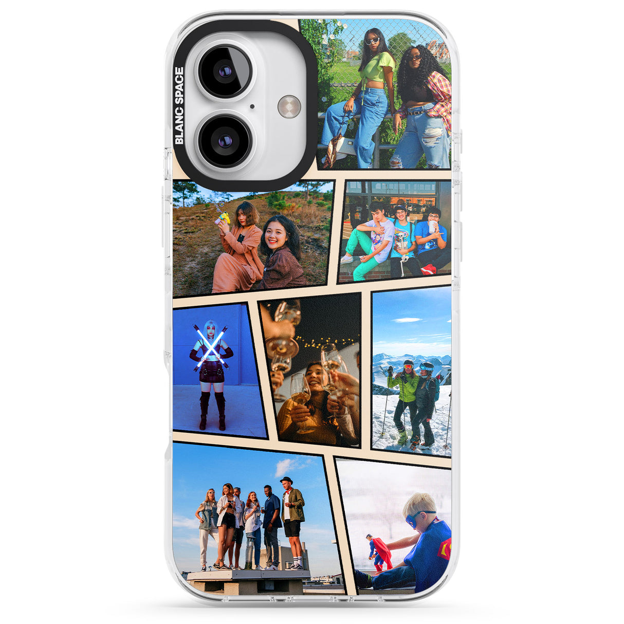 iPhone 16 Pro Max Comic Strip Photo Black Impact Phone Case