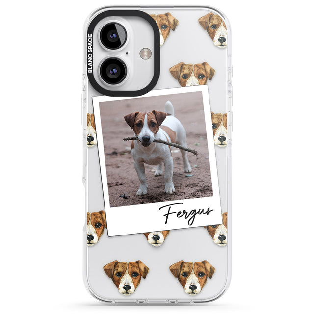 iPhone 16 Pro Max Personalised Jack Russell - Dog Photo Black Impact Phone Case