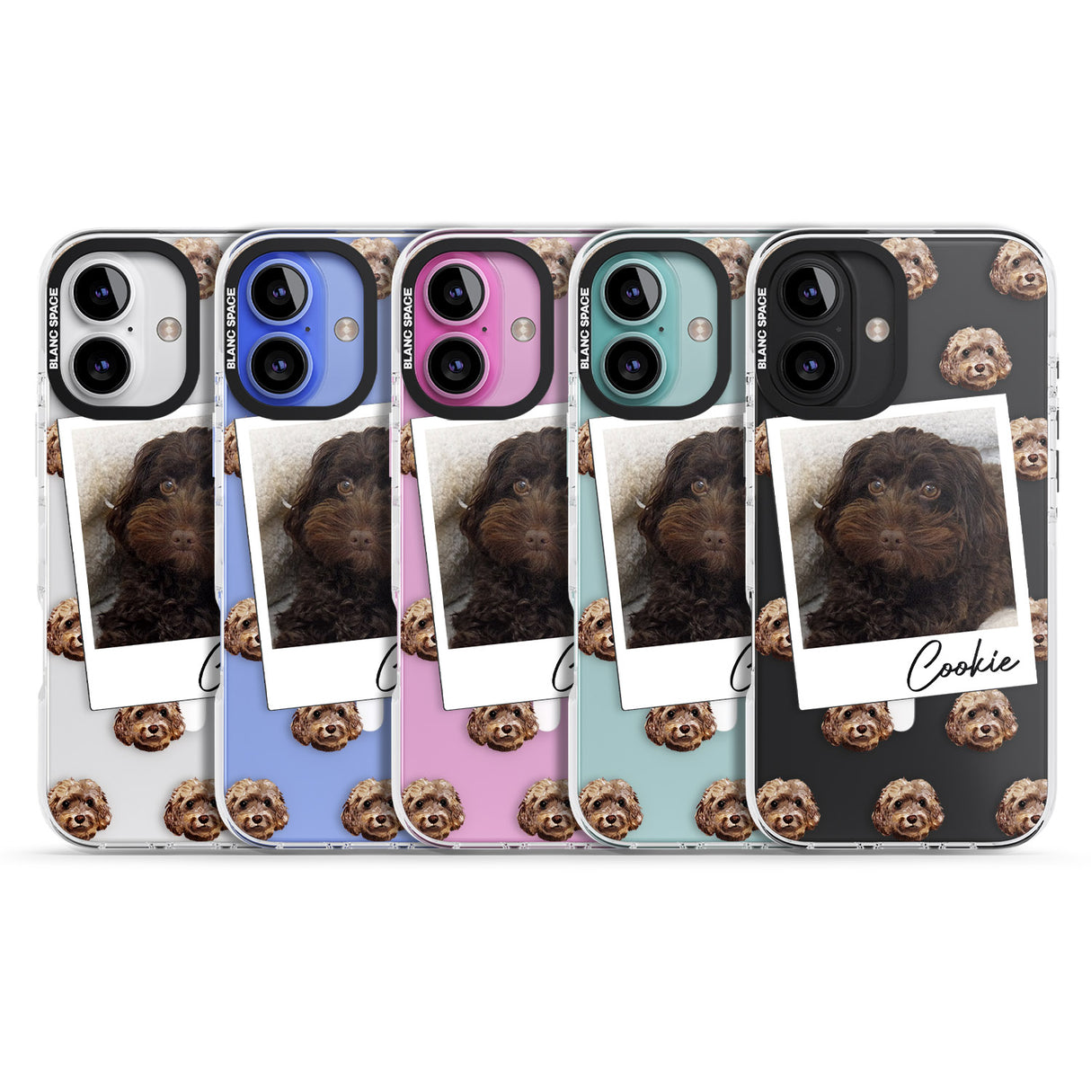 iPhone 16 Pro Max Personalised Cockapoo, Brown - Dog Photo Black Impact Phone Case