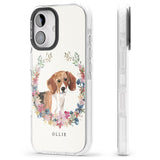 iPhone 16 Pro Max Personalised Beagle - Watercolour Dog Portrait Black Impact Phone Case