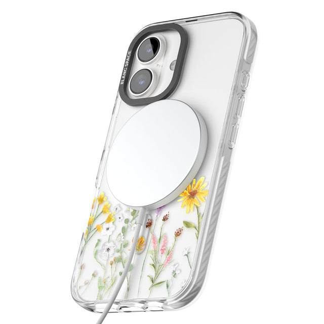 Personalised April Wildfowers Impact Magsafe Phone Case for iPhone 16, iPhone 16 Plus