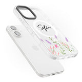 Personalised Lavender Wildflowers Impact Magsafe Phone Case for iPhone 16, iPhone 16 Plus