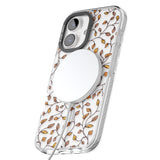 iPhone 16 Pro Max Personalised Autumn Leaves Pattern Black Impact Phone Case