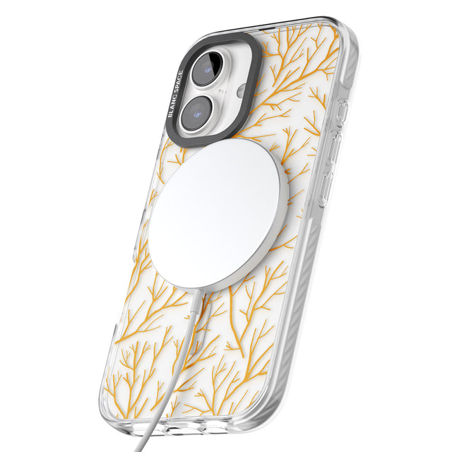 iPhone 16 Pro Max Personalised Bramble Branches Pattern Black Impact Phone Case