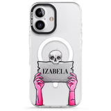 iPhone 16 Pro Max Personalised Grave Plaque Black Impact Phone Case