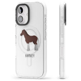 iPhone 16 Pro Max Personalised Brown Horse Black Impact Phone Case