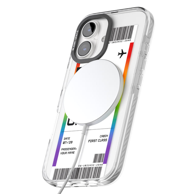 iPhone 16 Pro Max Pride Boarding Pass (Limited Edition) Black Impact Phone Case