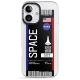 iPhone 16 Pro Max Personalised NASA Boarding Pass (Dark) Black Impact Phone Case