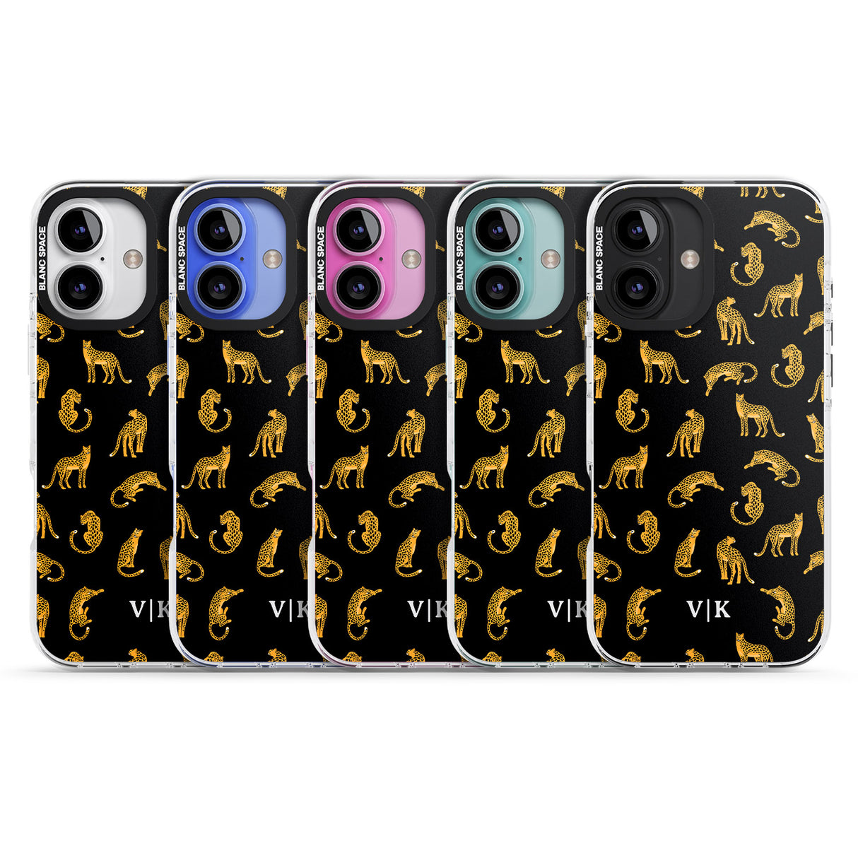 iPhone 16 Pro Max Personalised Cheetah Pattern: Black Black Impact Phone Case