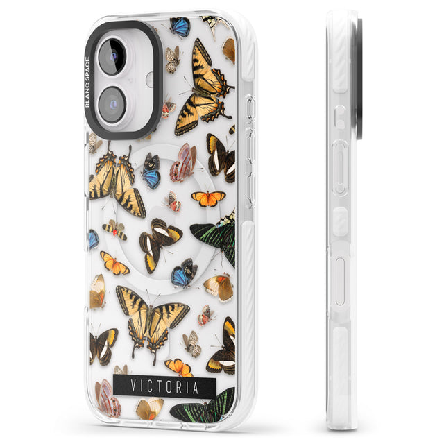 iPhone 16 Pro Max Personalised Photorealistic Butterfly Black Impact Phone Case