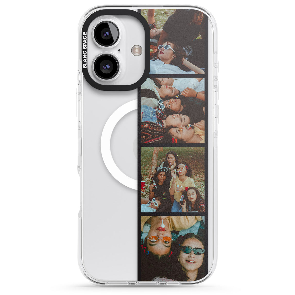 iPhone 16 Pro Max Personalised Photo Strip Black Impact Phone Case