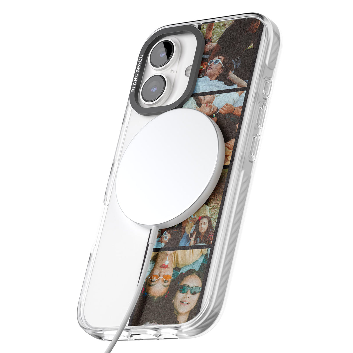 iPhone 16 Pro Max Personalised Photo Strip Black Impact Phone Case