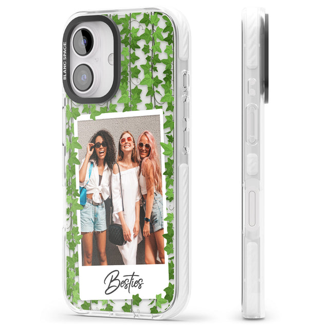 iPhone 16 Pro Max Personalised Ivy Vine Instant Photo Black Impact Phone Case