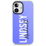 iPhone 16 Pro Max Personalised Bold Name: Purple Black Impact Phone Case