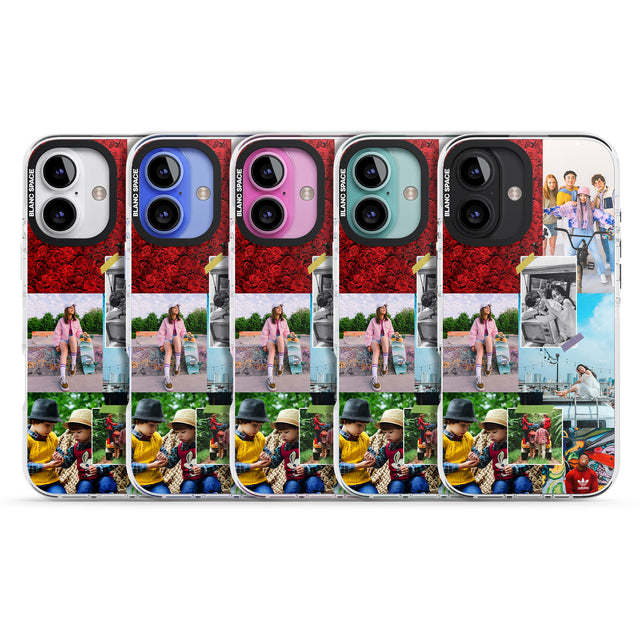 iPhone 16 Pro Max Personalised Photo Collage Black Impact Phone Case