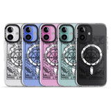 iPhone 16 Pro Max Personalised Wheel of Fortune Tarot Card - Transparent Black Impact Phone Case