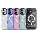 iPhone 16 Pro Max Personalised Wheel of Fortune Tarot Card - White Transparent Black Impact Phone Case