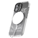 iPhone 16 Pro Max Personalised Wheel of Fortune Tarot Card - White Transparent Black Impact Phone Case