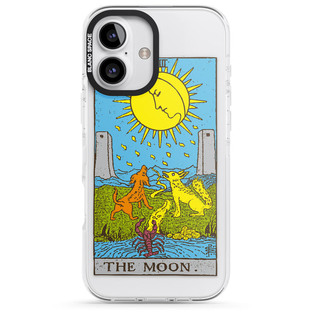 iPhone 16 Pro Max Personalised The Moon Tarot Card - Colour Black Impact Phone Case