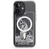 iPhone 16 Pro Max Personalised Strength Tarot Card - White Transparent Black Impact Phone Case