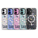 iPhone 16 Pro Max Personalised Terrazzo - Pink, Purple, Blue Black Impact Phone Case