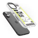 iPhone 16 Pro Max Personalised Mumbai Boarding Pass Black Impact Phone Case