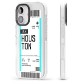 iPhone 16 Pro Max Personalised Houston Boarding Pass Black Impact Phone Case