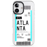 iPhone 16 Pro Max Personalised Atlanta Boarding Pass Black Impact Phone Case