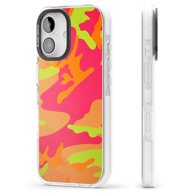 iPhone 16 Pro Max Neon Camo Black Impact Phone Case