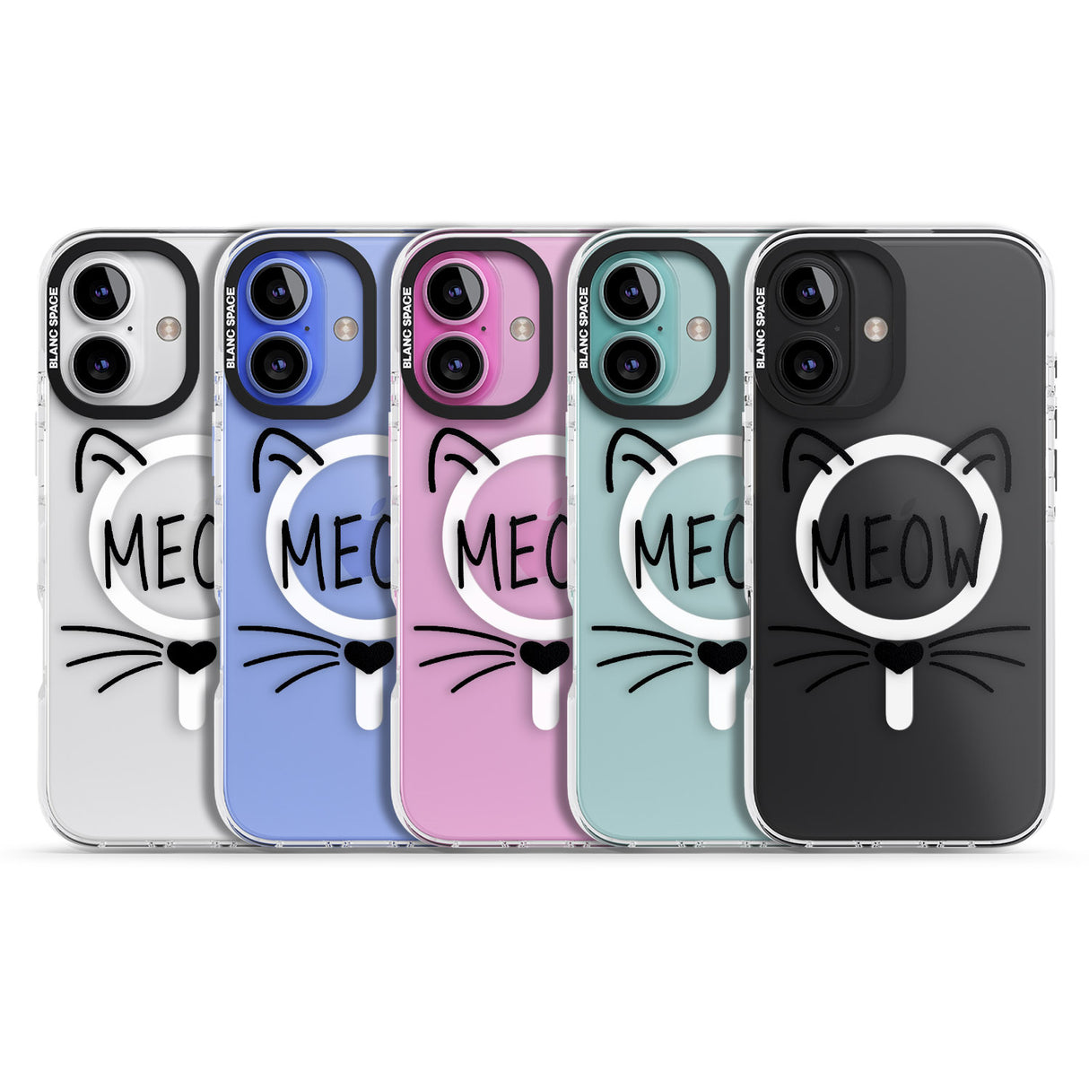 iPhone 16 Pro Max Cat Whiskers Black Impact Phone Case