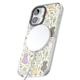 iPhone 16 Pro Max Cat Pattern Cream Black Impact Phone Case