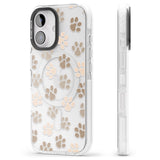 iPhone 16 Pro Max Paw Prints Black Impact Phone Case