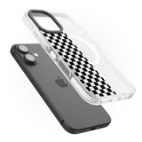 iPhone 16 Pro Max Checker: Half Black Check on Clear Black Impact Phone Case